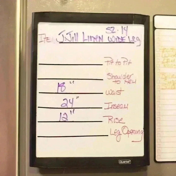 J. Jill Size 14 100% Linen cream wide leg color cuffed pants - Picture 13 of 13